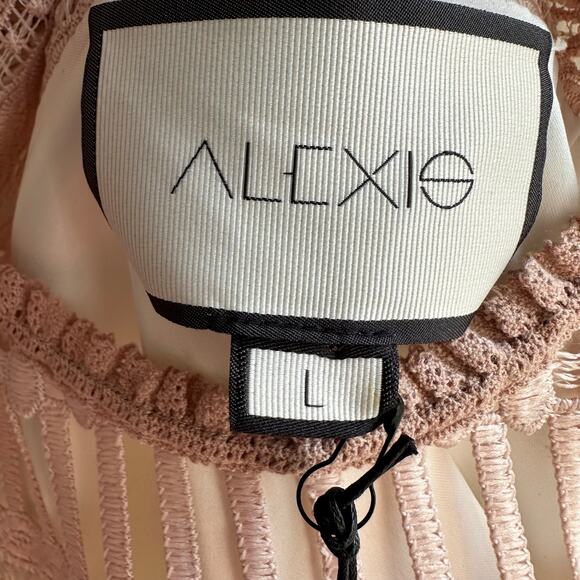 Alexis Embroidered Lace Melania Dress in White & Beige NWT - Picture 7 of 9